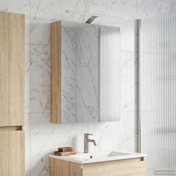 Vannitoa peeglikapp Sonoma tamm 50 × 14,5 × 70 cm Tehispuit