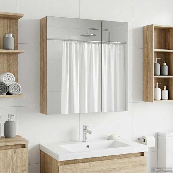 Vannitoa peeglikapp Sonoma tamm 60 × 14,5 × 70 cm Tehispuit