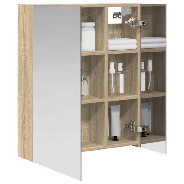 Vannitoa peeglikapp Sonoma tamm 60 × 14,5 × 70 cm Tehispuit