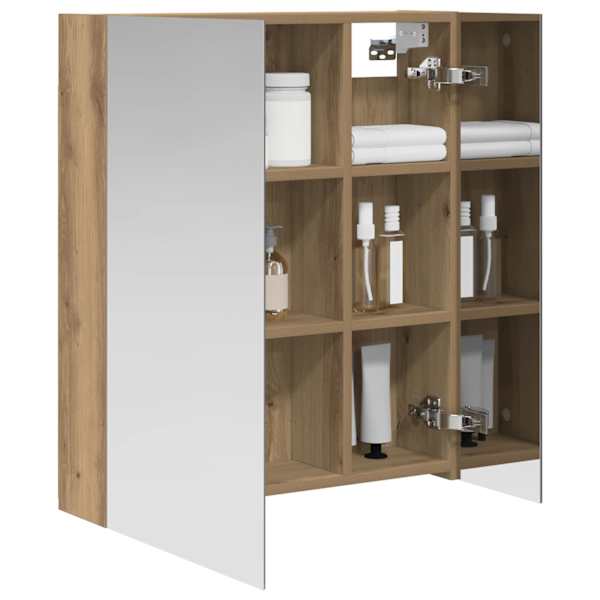 Vannitoa peeglikapp Artisan tamm 60 × 14,5 × 70 cm Tehispuit