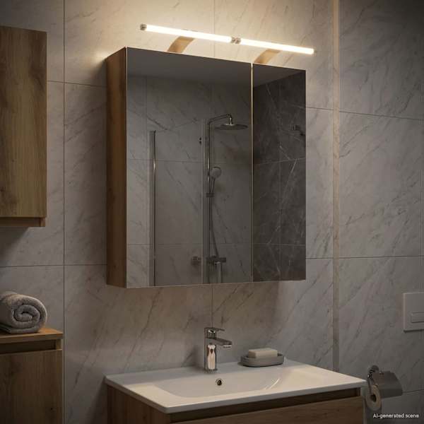 Vannitoa peeglikapp Artisan tamm 60 × 14,5 × 70 cm Tehispuit