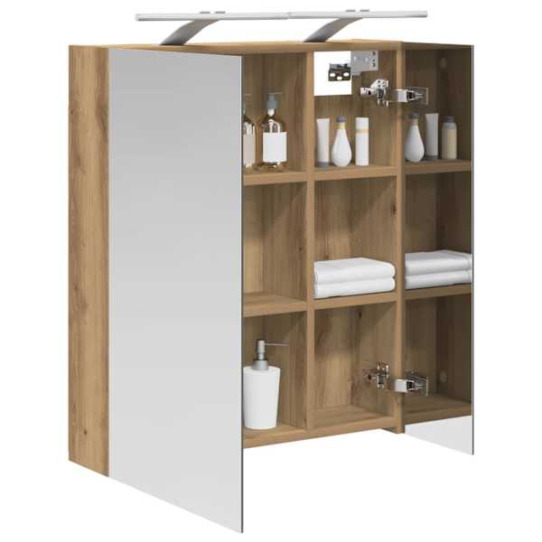 Vannitoa peeglikapp Artisan tamm 60 × 14,5 × 70 cm Tehispuit