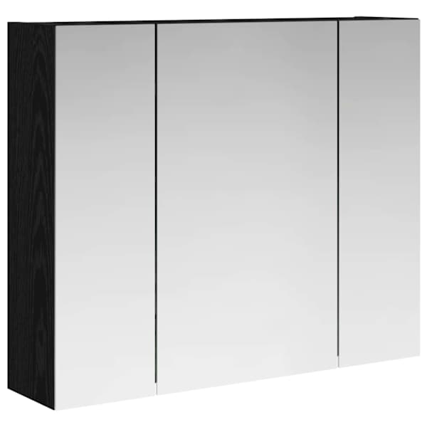 Vannitoa peeglikapp Must tamm 60 × 14,5 × 50 cm Tehispuit