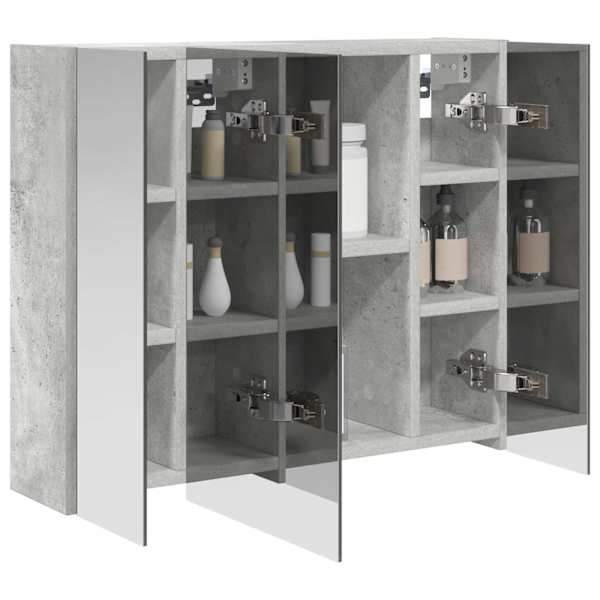 Vannitoa peeglikapp Betoonhall 60 × 14,5 × 50 cm Tehispuit