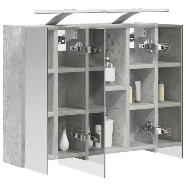 Vannitoa peeglikapp Betoonhall 60 × 14,5 × 50 cm Tehispuit