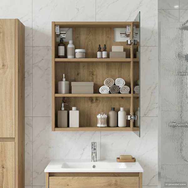 Vannitoa peeglikapp Artisan tamm 43 × 16 × 62.5 cm Tehispuit