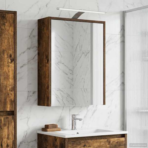 Vannitoa peeglikapp Suitsetatud tamm 43 × 16 × 62.5 cm
