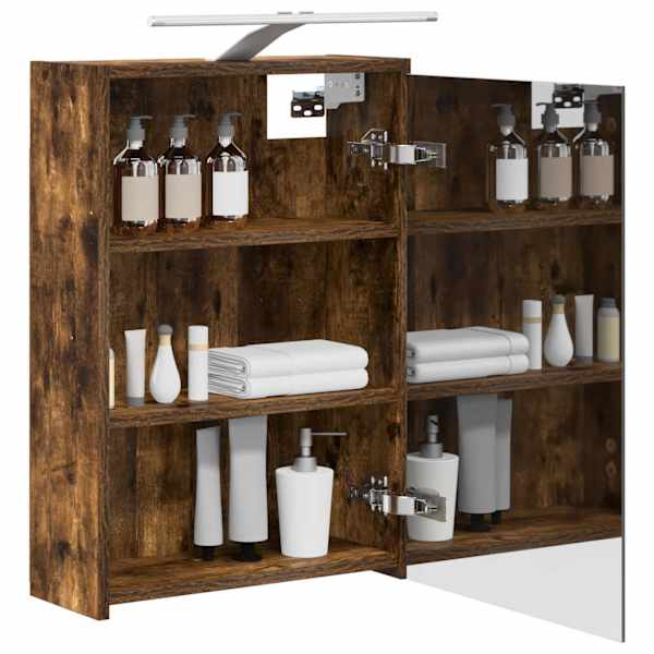 Vannitoa peeglikapp Suitsetatud tamm 43 × 16 × 62.5 cm
