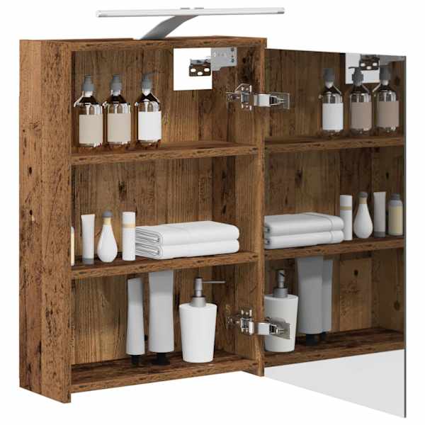 Vannitoa peeglikapp Vana puit 43 × 16 × 62.5 cm Tehispuit