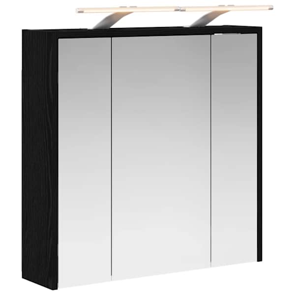Vannitoa peeglikapp Must tamm 63,5 × 16 × 62,5 cm Tehispuit