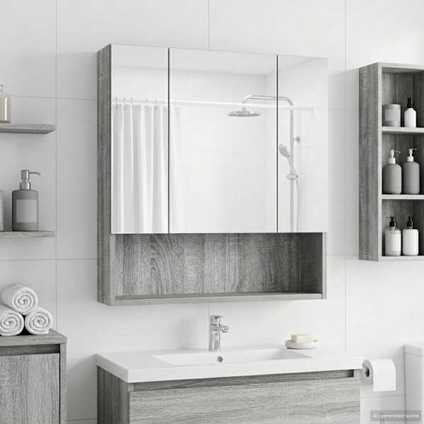 Vannitoa peeglikapp Hall Sonoma 60 × 14.5 × 70 cm Tehispuit