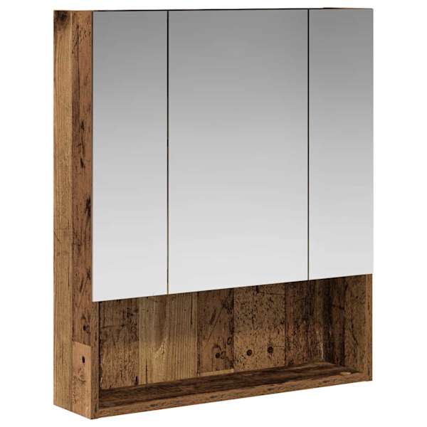 Vannitoa peeglikapp Vana puit 60 × 14.5 × 70 cm Tehispuit