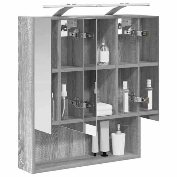 Vannitoa peeglikapp Hall Sonoma 60 × 14.5 × 70 cm Tehispuit