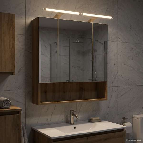 Vannitoa peeglikapp Artisan tamm 60 × 14.5 × 70 cm Tehispuit