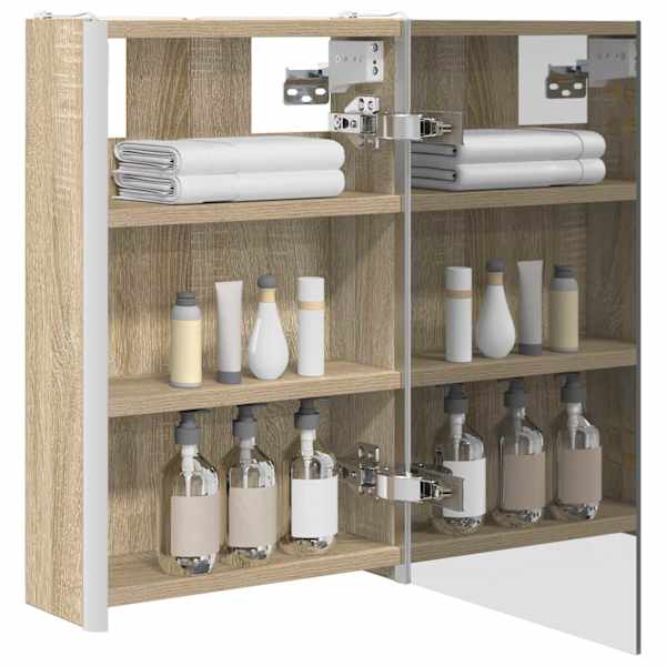 Vannitoa peeglikapp Sonoma tamm 33 × 11,5 × 50 cm Tehispuit