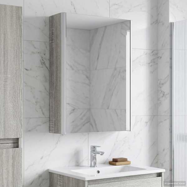 Vannitoa peeglikapp Hall Sonoma 33 × 11,5 × 50 cm Tehispuit