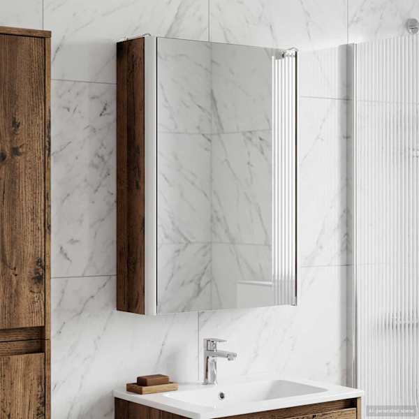 Vannitoa peeglikapp Vana puit 33 × 11,5 × 50 cm Tehispuit