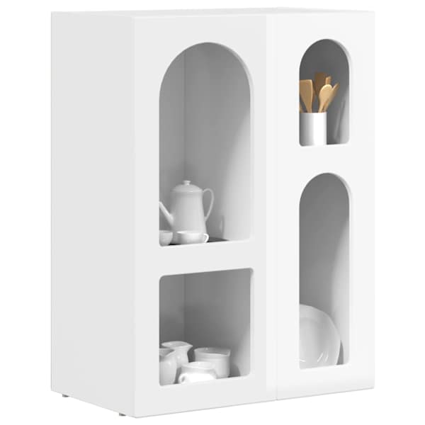 Kõide ELST Kergelt läikiv valge 59 × 35 × 80.5 cm Tehispuit