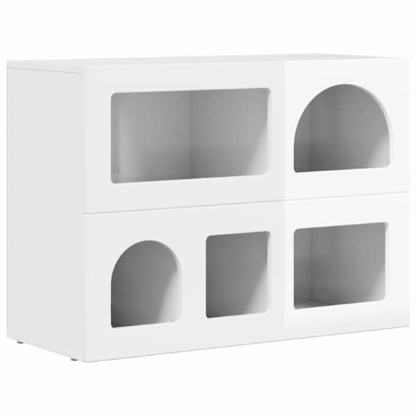 Kõide ELST Kergelt läikiv valge 80.5 × 35 × 59 cm Tehispuit
