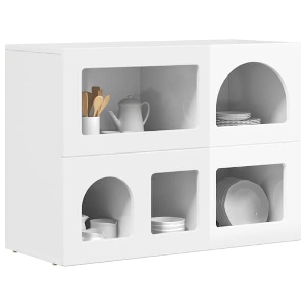 Kõide ELST Kergelt läikiv valge 80.5 × 35 × 59 cm Tehispuit