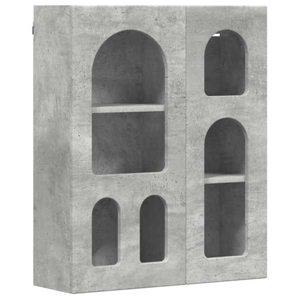 Seinakapp riiuliga ELST Betoonhall 59 × 20 × 71,5 cm Tehispuit