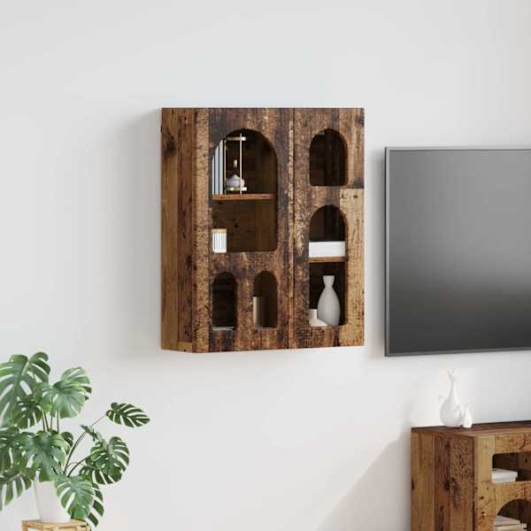 Seinakapp riiuliga ELST Vana puit 59 × 20 × 71,5 cm Tehispuit