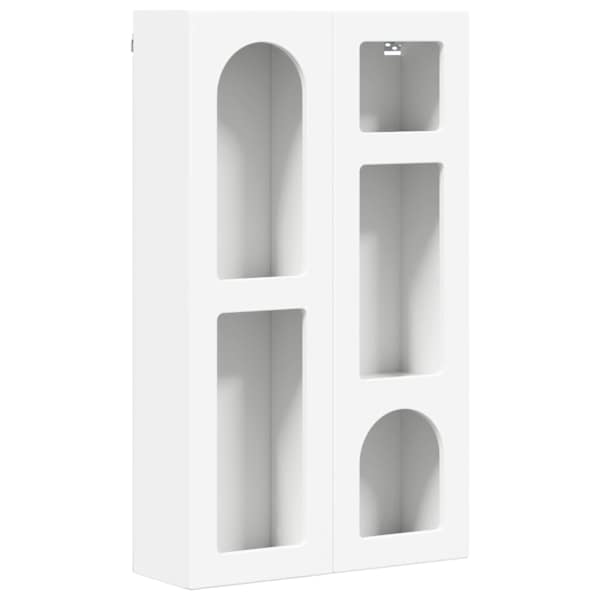 Seinakapp riiuliga ELST Valge 59 × 20 × 100 cm Tehispuit