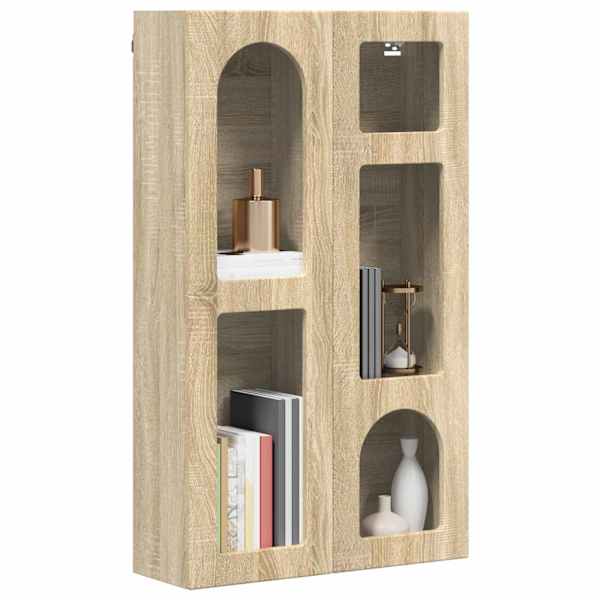 Seinakapp riiuliga ELST Sonoma tamm 59 × 20 × 100 cm Tehispuit