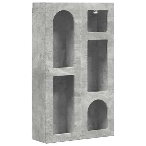 Seinakapp riiuliga ELST Betoonhall 59 × 20 × 100 cm Tehispuit