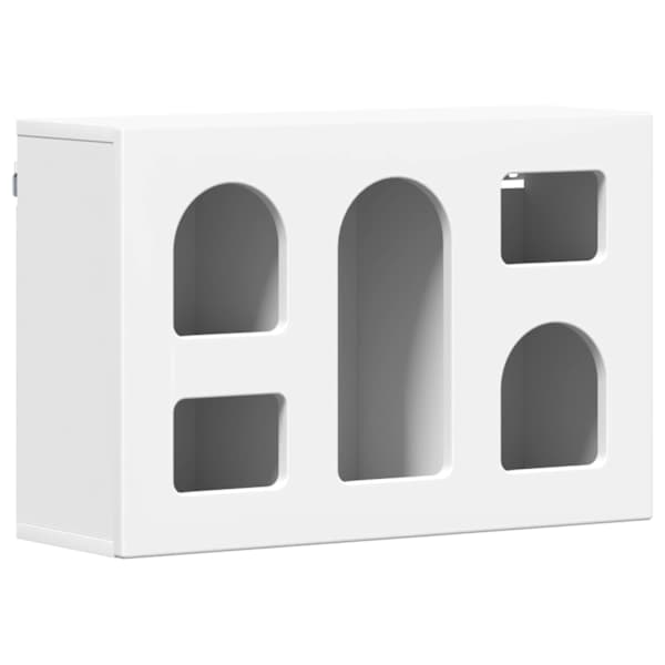 Seinakapp riiuliga ELST Valge 60 × 20 × 40 cm Tehispuit