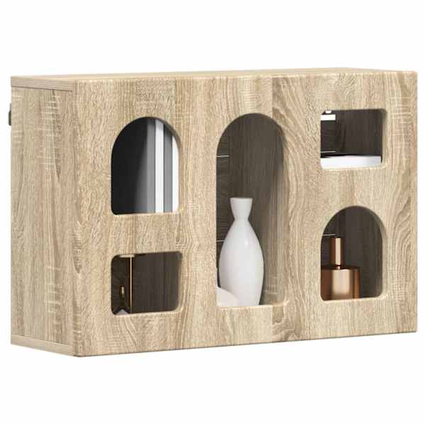 Seinakapp riiuliga ELST Sonoma tamm 60 × 20 × 40 cm Tehispuit