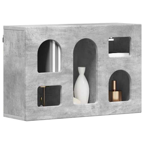 Seinakapp riiuliga ELST Betoonhall 60 × 20 × 40 cm Tehispuit