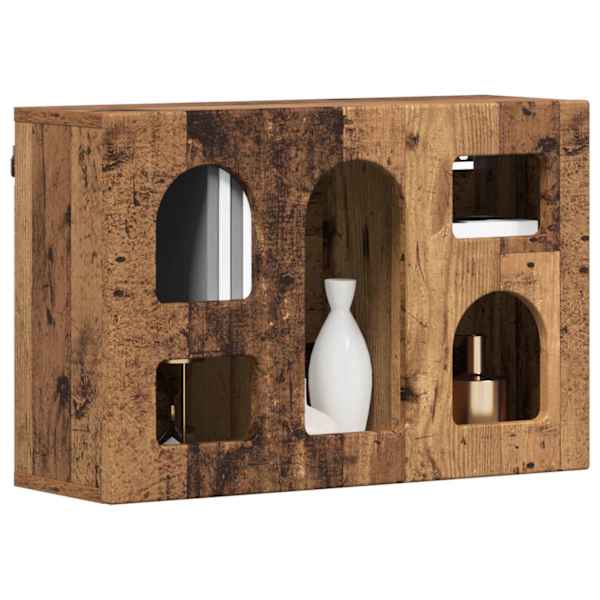 Seinakapp riiuliga ELST Vana puit 60 × 20 × 40 cm Tehispuit