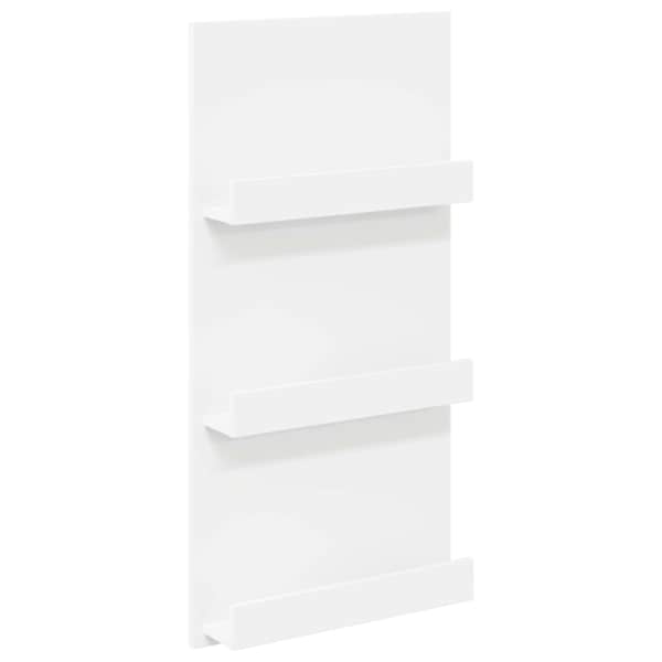 Ajakirja riiul riiuliga Valge 51 × 11 × 102 cm Tehispuit