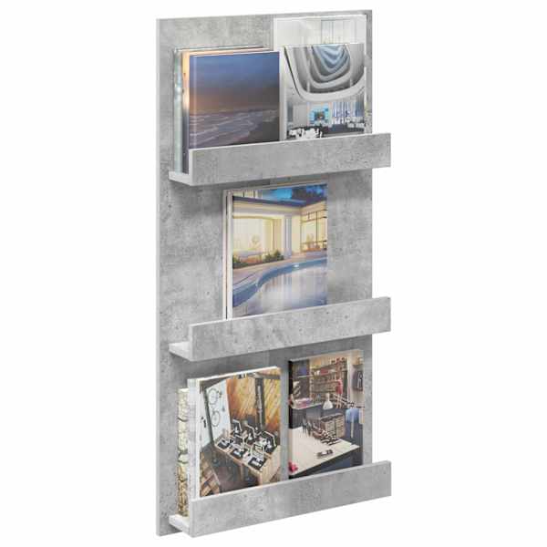 Ajakirja riiul riiuliga Betoonhall 51 × 11 × 102 cm Tehispuit