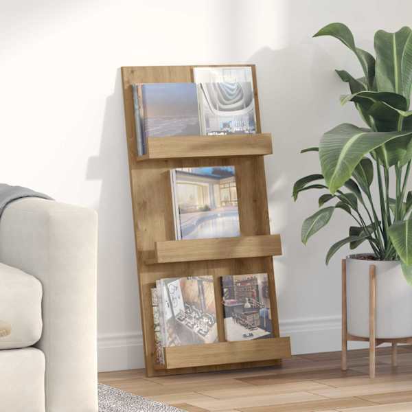 Ajakirja riiul riiuliga Käsitööpuu 51 × 11 × 102 cm Tehispuit