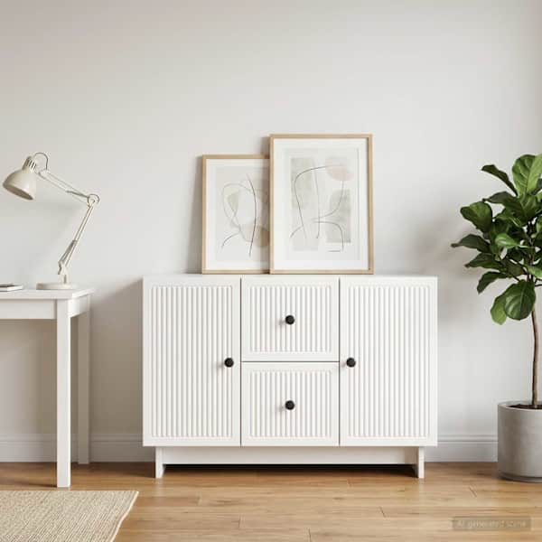 Kõide sahtliga Kõrgläikega valge 89 × 34,5 × 60 cm Tehispuit