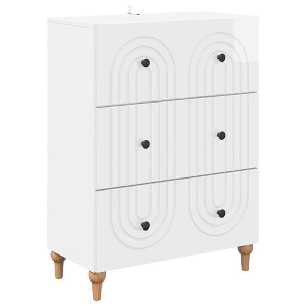 Sahtlibüroo Kõrgläikega valge 66 × 34,5 × 90 cm Tehispuit