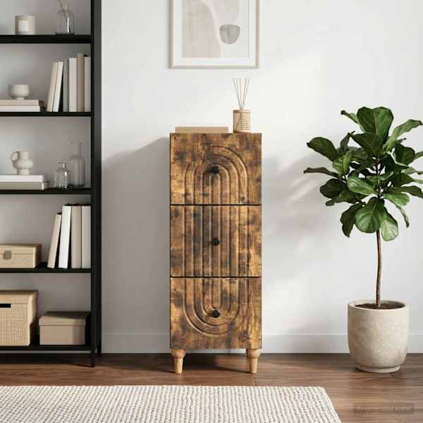 Sahtlibüroo 33 × 34,5 × 90 cm Tehispuit Suitsutatud tamm