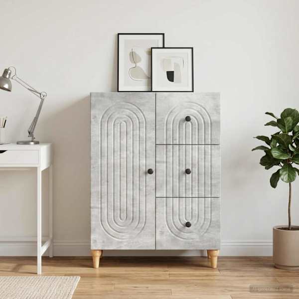 Kõide sahtliga Betoonhall 66 × 34,5 × 90 cm Tehispuit