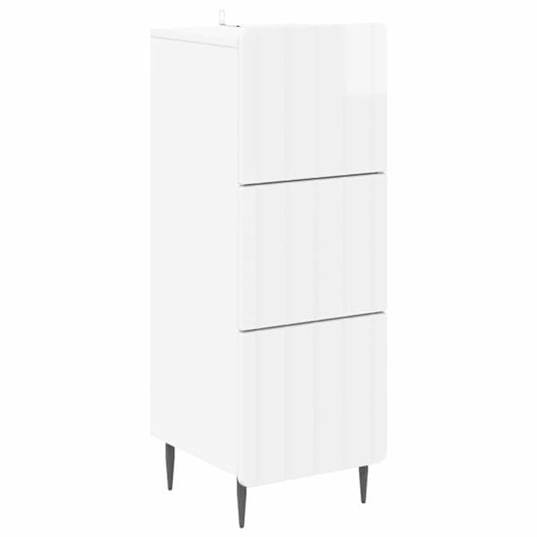 Sahtlikapp 33 × 34,5 × 92 cm Tehispuit Kõrgläikega valge