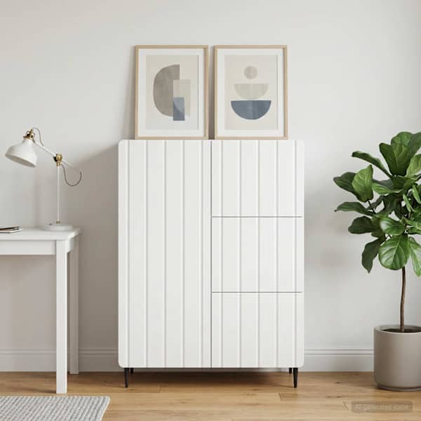 Kõide Valge 66 × 34,5 × 91,5 cm Tehispuit