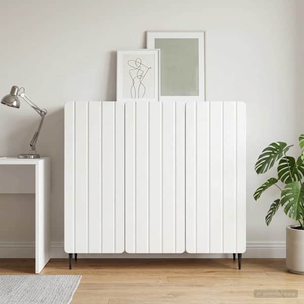 Kõide Kõrgläikega valge 89 × 34,5 × 82 cm Tehispuit