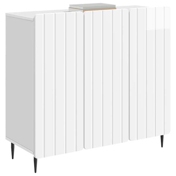 Kõide Kõrgläikega valge 89 × 34,5 × 82 cm Tehispuit