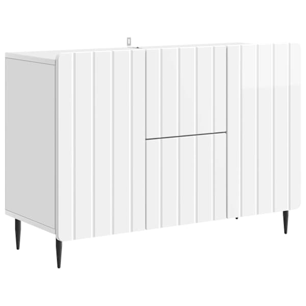 Kõide sahtliga Kõrgläikega valge 89 × 34,5 × 62 cm Tehispuit