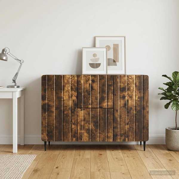 Kõide sahtliga Suitsutatud tamm 89 × 34,5 × 62 cm Tehispuit