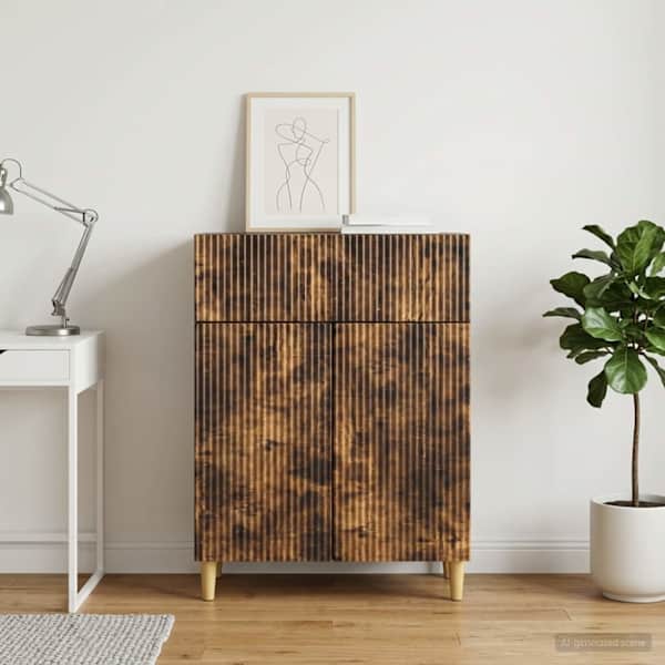 Kõide sahtliga Suitsutatud tamm 66 × 34,5 × 90 cm Tehispuit