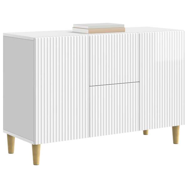 Kõide Kõrgläikega valge 89 × 34,5 × 60 cm Tehispuit