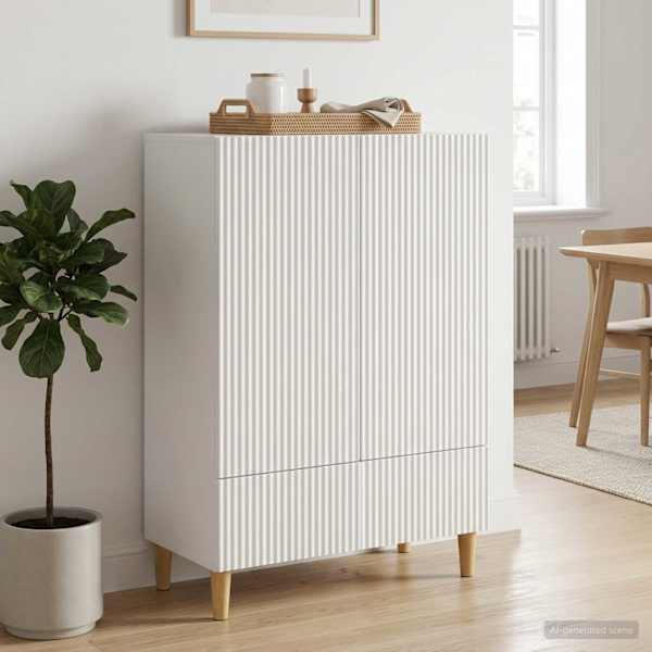 Kõide Valge 66 × 34,5 × 95 cm Tehispuit