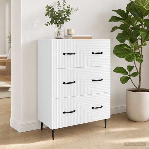 Sahtlikapp Valge 66 × 34,5 × 89,5 cm Tehispuit